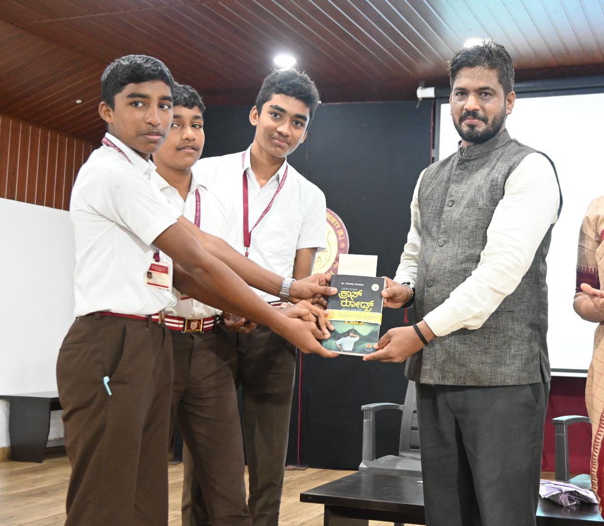 Dental health demonstration for students