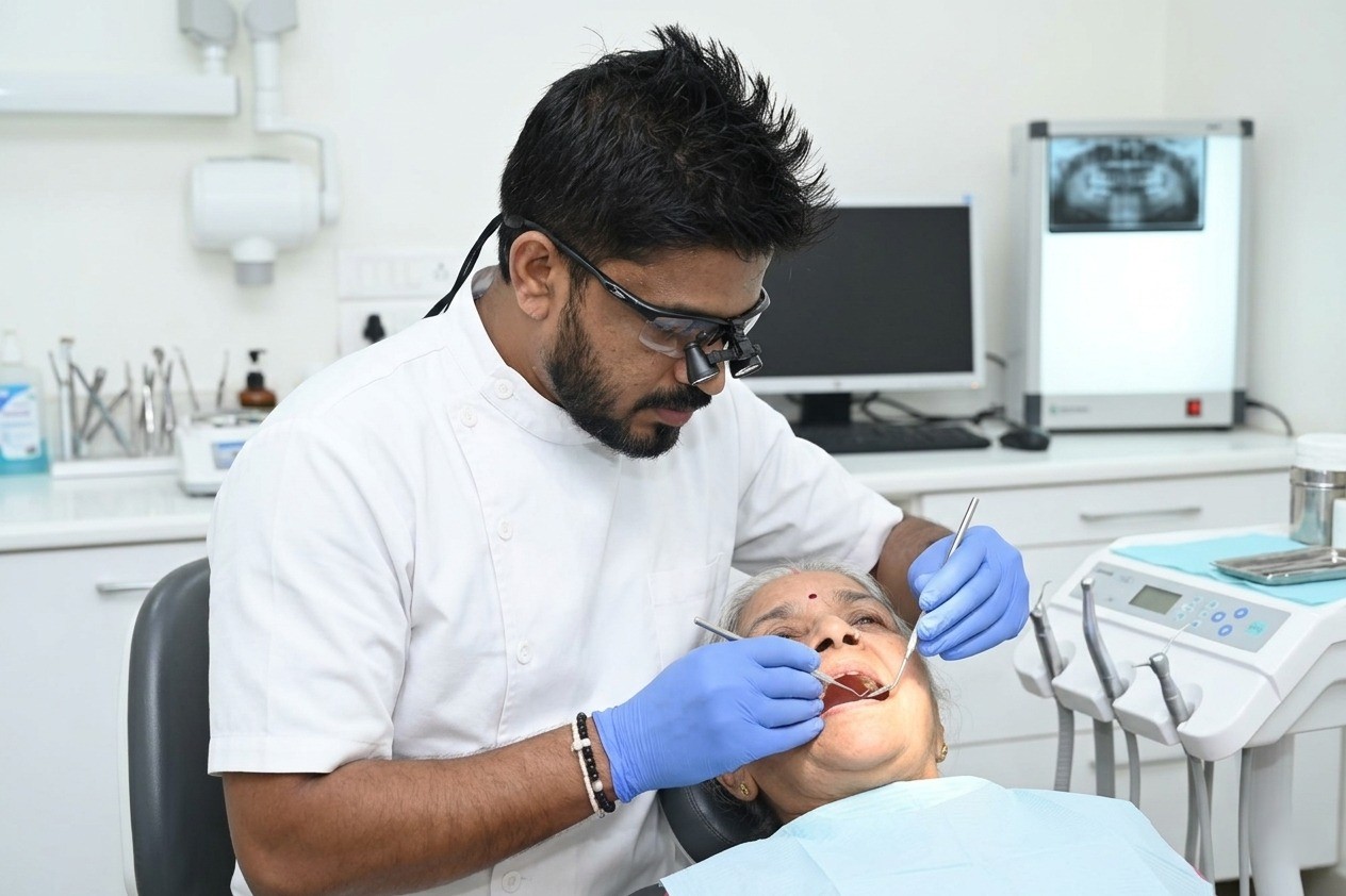 Doctor examining patient